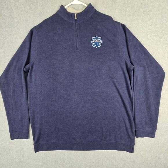 NWT Peter Millar Quarter Zip Mens Size XXL Pros from Paradise Navy Blue - Picture 1 of 16